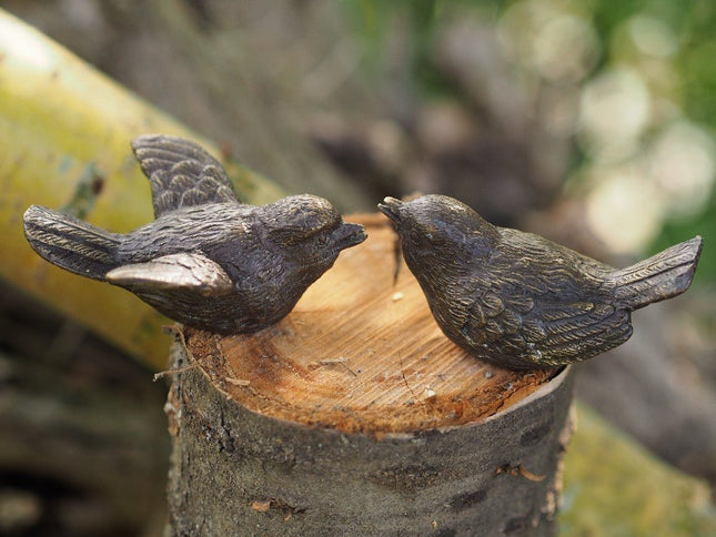 Bronzen beeld Paar vogeltjes 3x6x7cm - Doika - Bronzen beeld - Doika - 5410807014936 - AN1493BRW-B