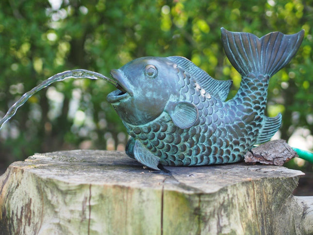 Bronzen beeld Vis fontein 23x16x35cm - Doika - Bronzen beeld - Doika - 5410807811405 - AN1140BR-V-L