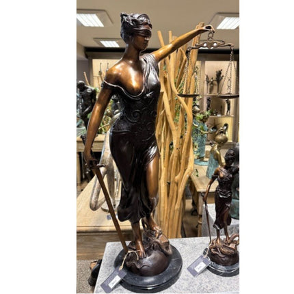 Bronzen Beeld Vrouw Justitia 89x28x56cm (HxBxL) - Doika - Bronzen beeld - Thermobrass - 5410807578865 - B57886