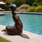 Bronzen Beeld Zeeleeuw Met Bal 40x22x40 cm - Doika - Bronzen beeld - Thermobrass - 5410807915387 - BS1538B