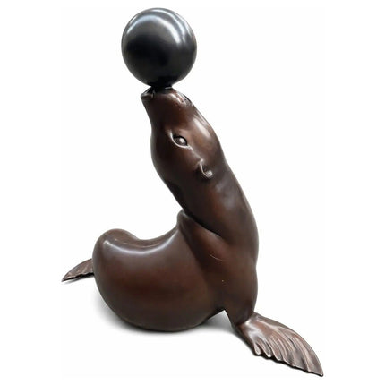 Bronzen Beeld Zeeleeuw Met Bal 40x22x40 cm - Doika - Bronzen beeld - Thermobrass - 5410807915387 - BS1538B