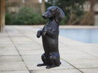 Bronzen beeld Zittende Tekkel 52x16x24cm - Doika - Bronzen beeld - Doika - 5410807014646 - B1464