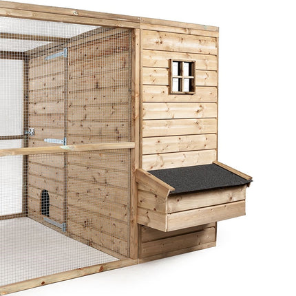 Hühnerstall Luuk 448 x 179 x 183 cm - Imprägniertes Holz