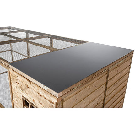 Hühnerstall Luuk 448 x 179 x 183 cm - Imprägniertes Holz