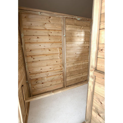 Hühnerstall Luuk 448 x 179 x 183 cm - Imprägniertes Holz