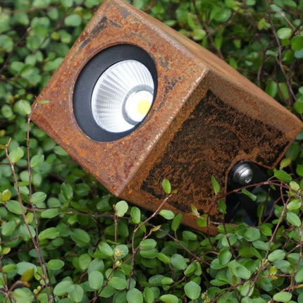 Grondspot cortenstaal 8,5x8,5x11,5 cm (DxBxH) - Doika - Buitenverlichting - Gardd -  - GARDD-C7S - TUINSPOT