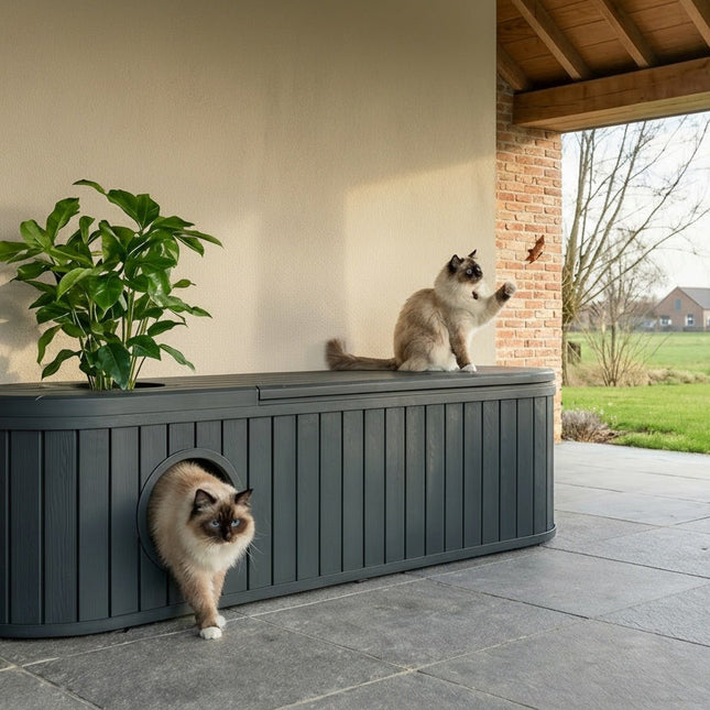 Kattenhuis Pipa Zwart - Doika - Kattenhuis - Practo Home - 5414045050466 - DH210N
