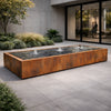 Langwerpige cortenstaal watertafel met fonteinen 300x120x40cm 251kg - Doika - Watertafel - Geroba -  - TaulaAC5
