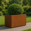 Langwerpige cortenstalen plantenbak met bodem 150x50x60 cm - Doika - Plantenbak - Geroba -  - ArtesaB16