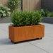 Langwerpige cortenstalen plantenbak met wielen 100x40x40 cm - Doika - Plantenbak - Geroba -  - ArtesaWH22