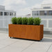Langwerpige cortenstalen plantenbak met wielen 150x50x60 cm - Doika - Plantenbak - Geroba -  - ArtesaWH16