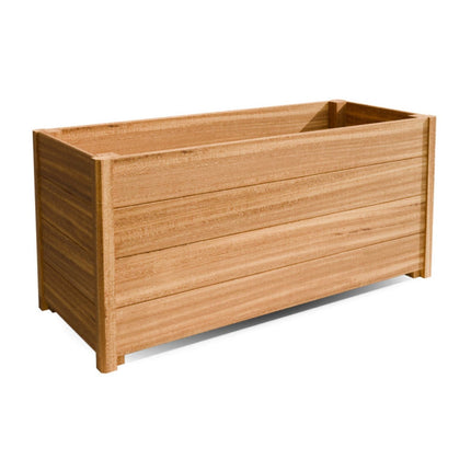 Langwerpige Hardhouten plantenbak met poten 120x50x55 cm - Doika - Plantenbak - Geroba -  - ARRELH3