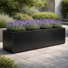 Langwerpige aluminium plantenbak 200x50x60 cm - Gitzwart (RAL 9005)