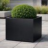 Vierkante aluminium plantenbak 80x80x60 cm - Gitzwart (RAL 9005)