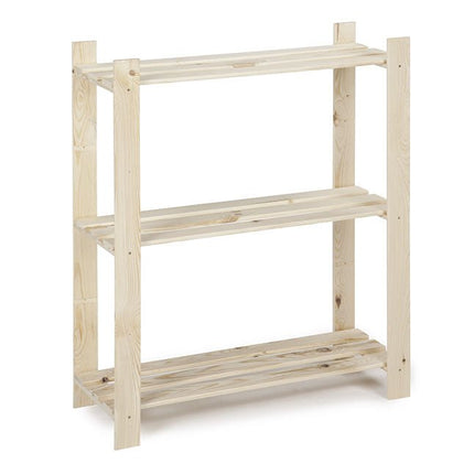 Practo Houten opbergrek 95x80x30 cm – 3 legborden - Doika - Opbergrekken - Practo Home -  - H202