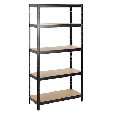 Practo Metalen Rek Heavy Duty 180x120x45 cm – 5 legborden – Zwart - Doika - Opbergrekken - Practo Home -  - M18012045.5N