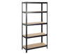 Practo Metalen Rek Heavy Duty 180x120x45 cm – 5 legborden – Zwart - Doika - Opbergrekken - Practo Home -  - M18012045.5N