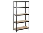 Practo Metalen Rek Heavy Duty 180x120x45 cm – 5 legborden – Zwart - Doika - Opbergrekken - Practo Home -  - M18012045.5N