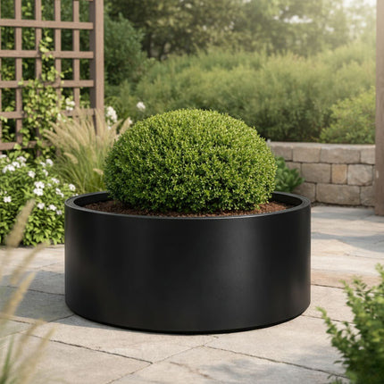 Ronde aluminium plantenbak - Gitzwart (RAL 9005) - Doika - Plantenbak - Geroba -  - Rondus1