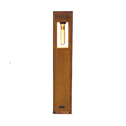 Staande buitenlamp cortenstaal 8x15x80cm (DxBxH) - Doika - Buitenverlichting - Gardd -  - 