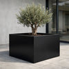 Vierkante aluminium plantenbak 120x120x80 cm - Gitzwart (RAL 9005) - Doika - Plantenbak - Geroba -  - Artus8
