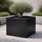 Vierkante aluminium plantenbak 80x80x80 cm - Gitzwart (RAL 9005) - Doika - Plantenbak - Geroba -  - Quadrus5