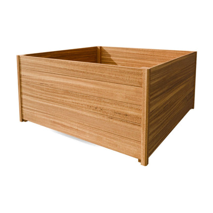 Vierkante Hardhouten plantenbak met poten 140x140x68 cm - Doika - Plantenbak - Geroba -  - 