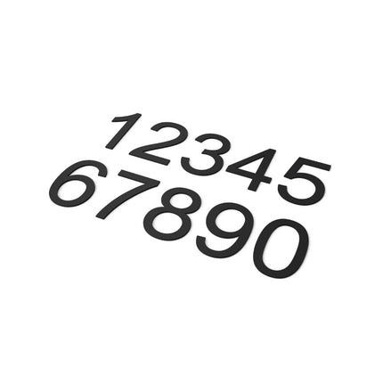 5 RAL 9005 (lettertype: Arial) - LetterBox - Huisnummer - Huisnummer - -