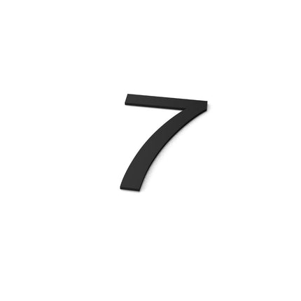 7 RAL 9005 (lettertype: Arial) - LetterBox - Huisnummer - Huisnummer - -