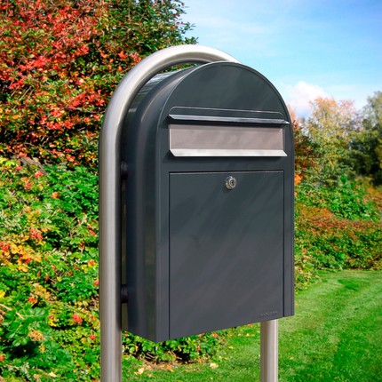 Bobi Classic RAL 7016 donkergrijs/RVS - LetterBox - Brievenbus - Bobi - 6417237001146 - 01.01.01.55 d.grijs RAL7016/RVS