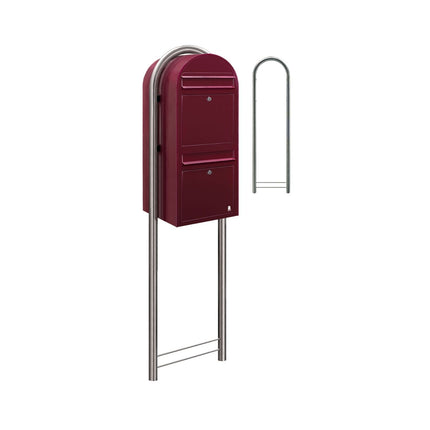 Bobi Duo RAL 3005 bordeauxrood - Doika BV - Brievenbusunit - Bobi - 6417237014139 - 01.01.05.05 Bordeauxrood RAL3005