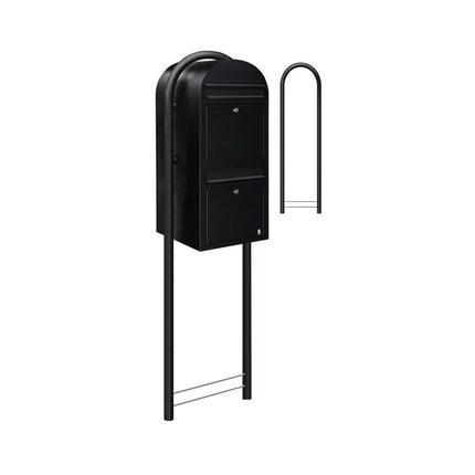 Bobi Duo RAL 9005 zwart (stuctuur) - Doika BV - Brievenbusunit - Bobi - 6417237014290 - 01.01.05.35 str. zwart RAL9005