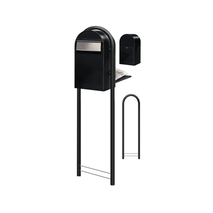 Bobi Grande B RAL 9005 zwart (structuur) - Doika - Brievenbus - Bobi - 6417237034274 - 01.01.10.35 str. zwart RAL9005