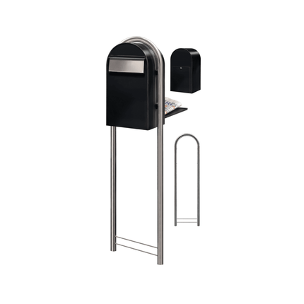 Bobi Grande B RAL 9005 zwart (structuur) - Doika - Brievenbus - Bobi - 6417237034274 - 01.01.10.35 str. zwart RAL9005