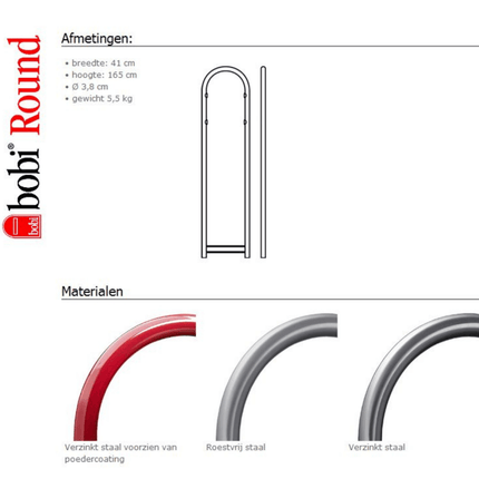 Brievenbusstatief Bobi Rond RVS - Doika - Brievenbuspalen - Bobi - 6417237004130 - 01.02.01.60 RVS