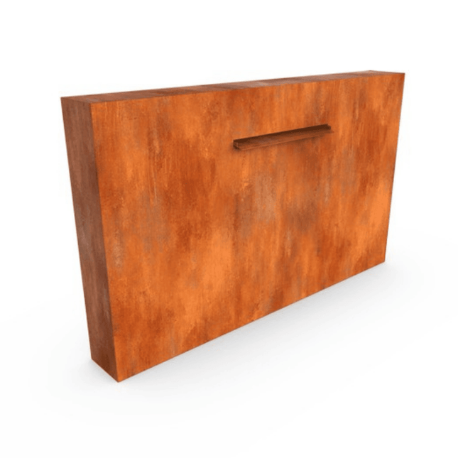 CascadiAC1 waterval (naast vijver) - 300x25x120cm 142kg - cortenstaal - LetterBox - Waterval - Geroba - CascadiAC1