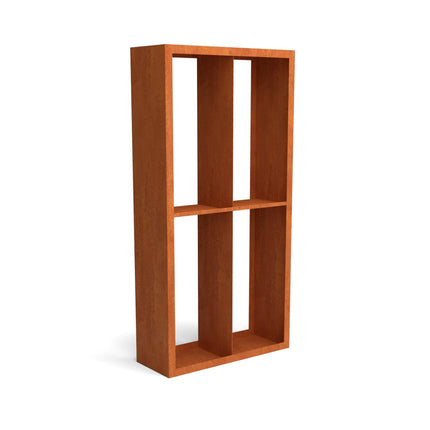 Geroba houtopslag Egura Cortenstaal 100x38,5x200cm met 4 vakken - Doika BV - Houtopslag - Geroba - EguraDC52