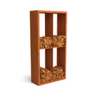 Geroba houtopslag Egura Cortenstaal 100x38,5x200cm met 4 vakken - Doika BV - Houtopslag - Geroba - EguraDC52