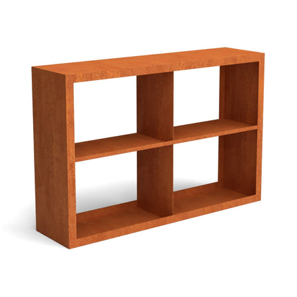 Geroba houtopslag Egura Cortenstaal 150x38,5x100cm met 4 vakken - Doika BV - Houtopslag - Geroba - EguraDC82