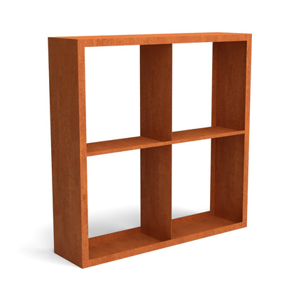 Geroba houtopslag Egura Cortenstaal 150x38,5x150cm met 4 vakken - Doika BV - Houtopslag - Geroba - EguraDC41