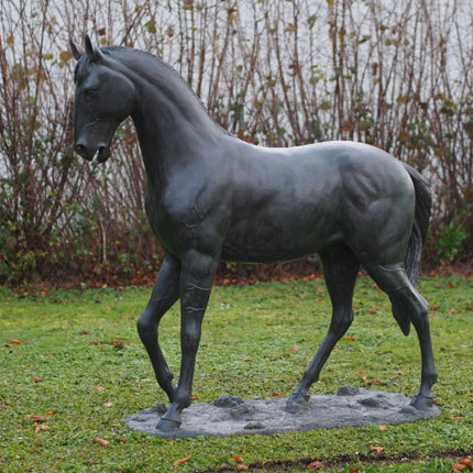 Thermobrass Groot paard 217x84x201cm (HxBxL) - Doika BV - Bronzen beeld - Thermobrass - 5410807006740 - B674