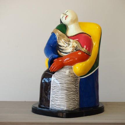 Thermobrass Kleurrijke moderne figuur 65x45x43cm (HxBxL) - Doika BV - Bronzen beeld - Thermobrass - 5410807812068 - B91206